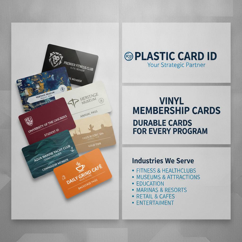 Industries We Serve with Vinyl Membership Cards
